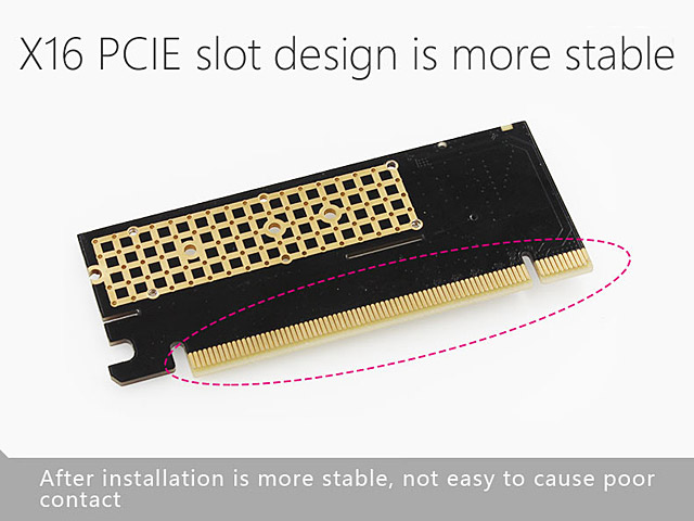 M.2 NVMe SSD NGFF To PCIE 3.0 X16 Adapter M Key Interface Card