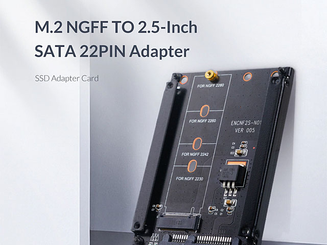 M.2 NGFF mSATA to 2.5" SATA 22-Pin Adapter