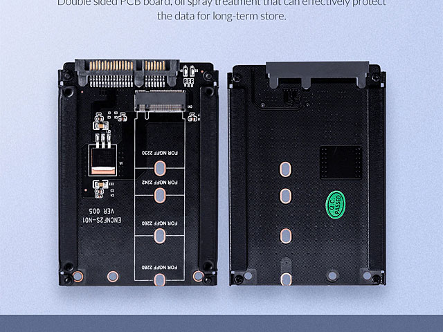 M.2 NGFF mSATA to 2.5" SATA 22-Pin Adapter