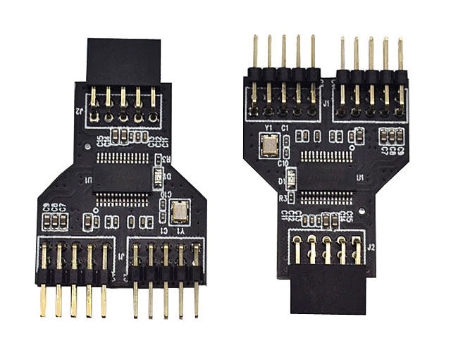 9-Pin USB Header Female to 2 x Male Board 9-Pin Adapter