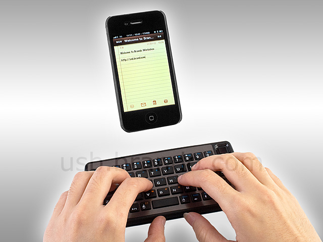 Dual-Connect Slim Bluetooth Keyboard with Mouse Track