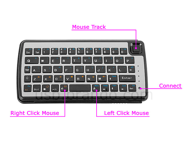 Dual-Connect Slim Bluetooth Keyboard with Mouse Track