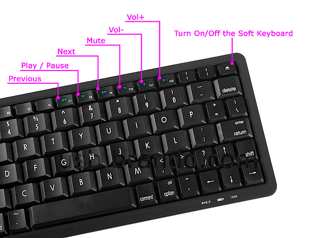 Slim Bluetooth Multimedia Keyboard (010-ABT)