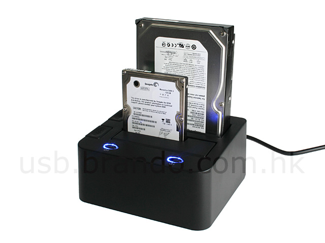 2.5" and 3.5" SATA Double HDD Dock (USB + eSATA)