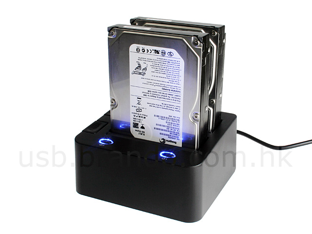 2.5" and 3.5" SATA Double HDD Dock (USB + eSATA)