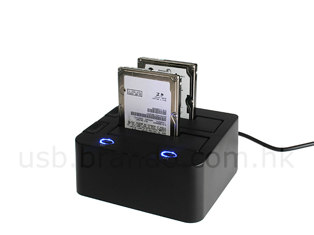 2.5" and 3.5" SATA Double HDD Dock (USB + eSATA)