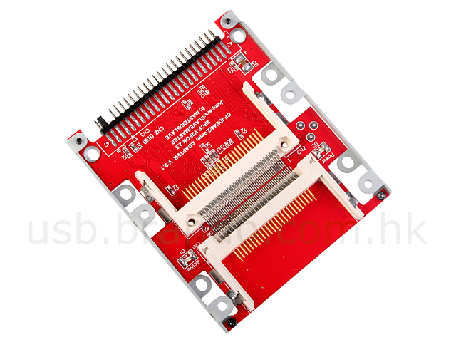 Dual CF to 2.5" IDE (44 Pin) HDD Adapter