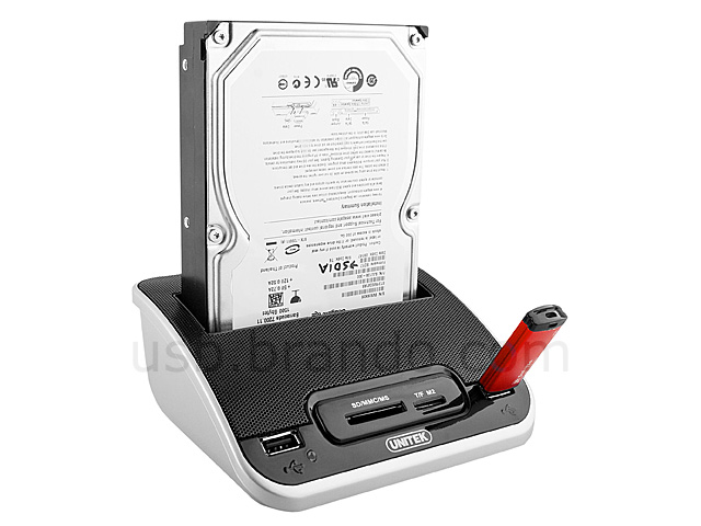 SATA HDD Dock Station with Card Reader + Hub (USB + eSATA) (Y-1062)