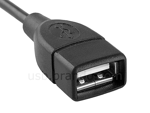 USB 2.0 A Female to Mini-B 5-pin Male Short Cable (90°)
