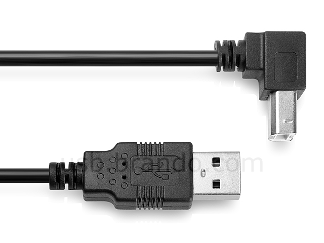USB A Male to USB B Male (90°) Cable