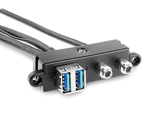 USB 3.0 20-Pin Header to USB 3.0 Type-A + Audio Port Cable III