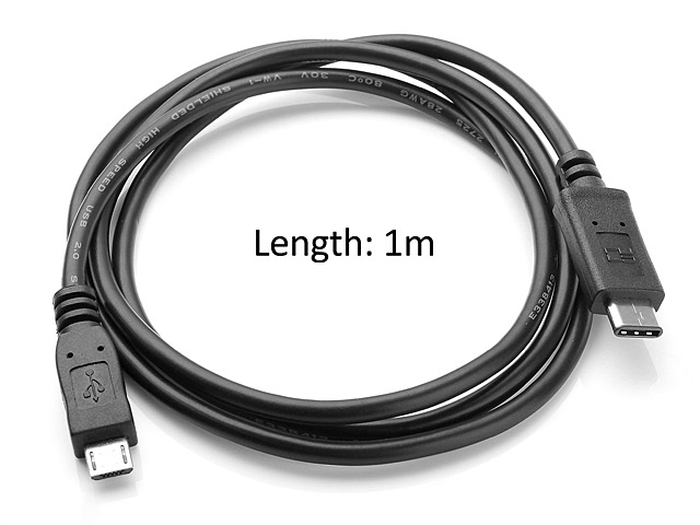 USB 3.1 Type-C Male to microUSB Male Cable