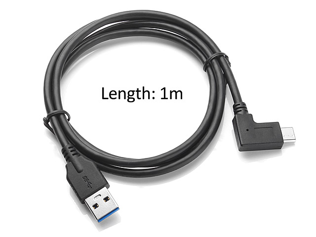 USB 3.1 Type-C Male to USB 3.0 A Male Cable (Horizontal 90°)