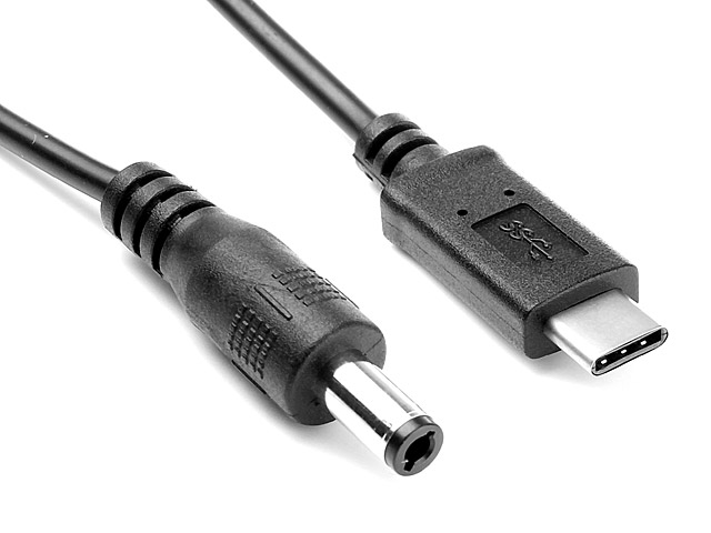 USB 3.1 Type-C Male to DC 5.5 2.5mm Power Plug Short Cable