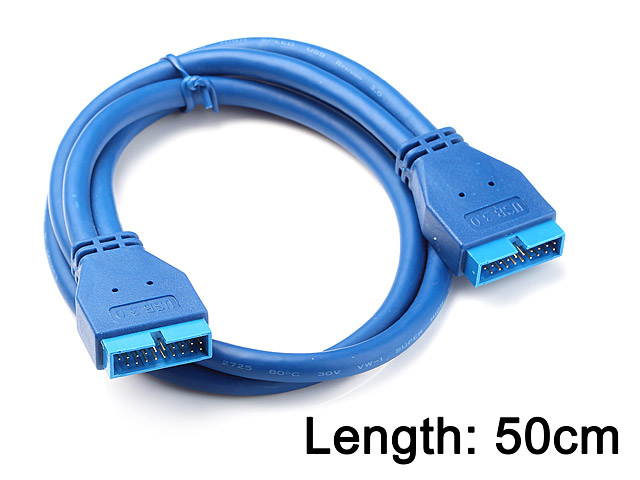 USB 3.0 20-Pin Header Female to USB 3.0 20-Pin Header Female Cable