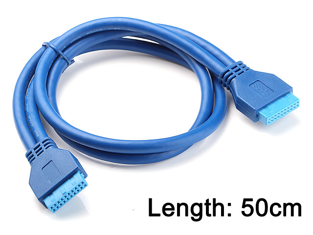 USB 3.0 20-Pin Header Male to USB 3.0 20-Pin Header Male Cable