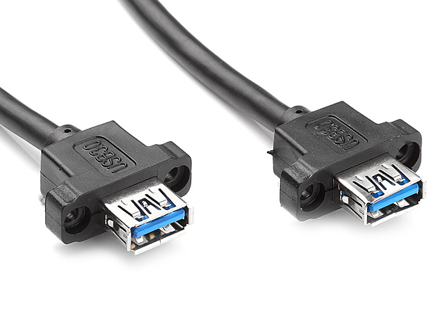 USB 3.0 20-Pin Header Male to USB 3.0 Dual Type-A Female Cable