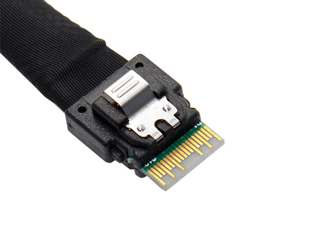 Slim SAS 4.0 SFF-8654 4i 38pin Host to Mini SAS 4i SFF-8087 36pin Target Cable