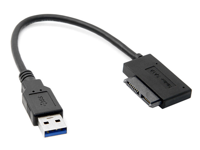 USB 3.0 to 13pin Slimline SATA Adapter Cable