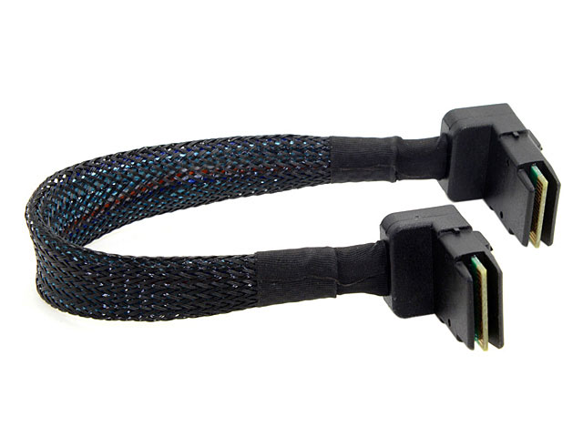 Mini SAS SFF-8087 90D Angled to Angled SFF-8087 Server Data Cable