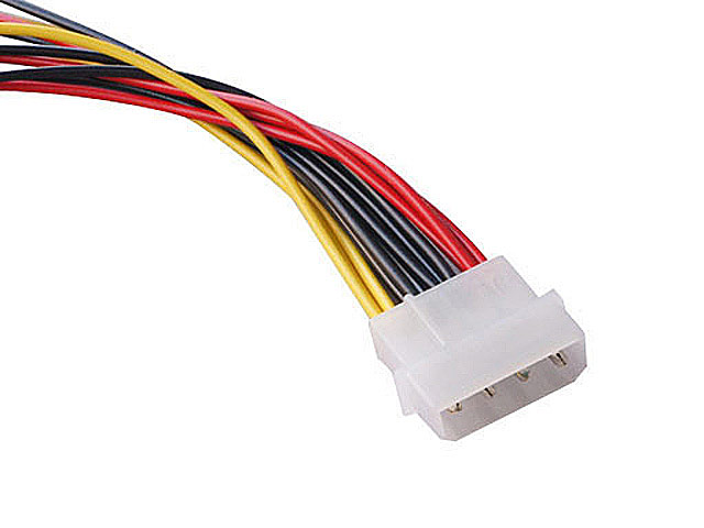 IDE Male (4-pin) to 3 x SATA Female Power Cable