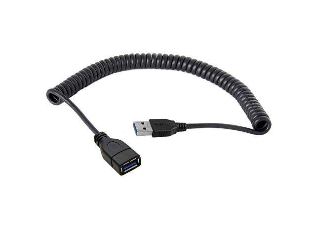 USB 3.0 Extension Curled Cable