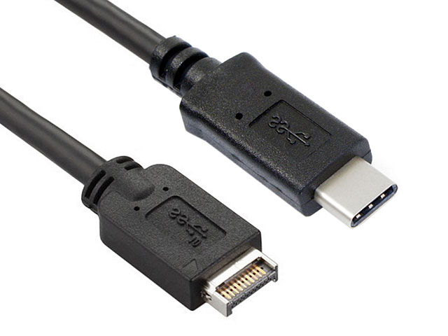 USB 3.1 Front Panel Header Type-E Male to Type-C Male Cable