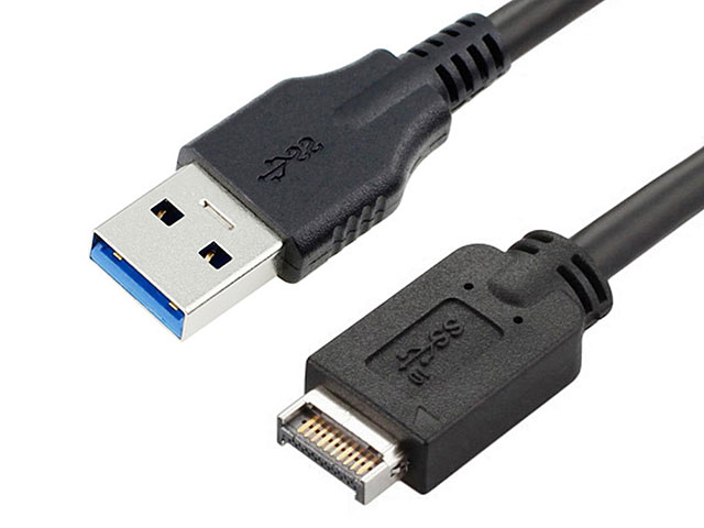 USB 3.1 Front Panel Header Type-E Male to USB 3.0 Type-A Male Extension Cable