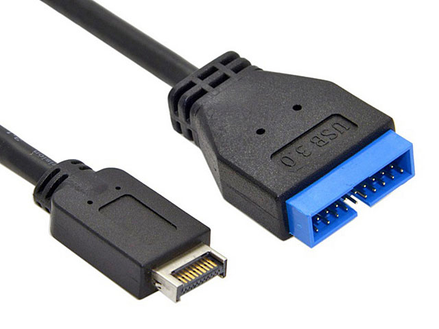 USB 3.1 Front Panel Header Type-E Male to USB 3.0 20-Pin Header Male Cable