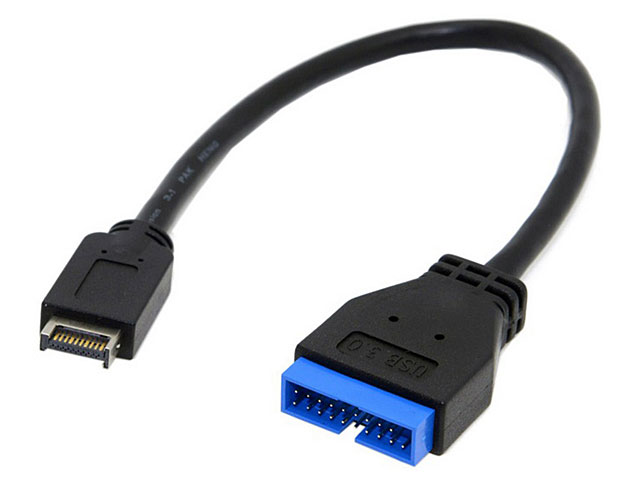 USB 3.1 Front Panel Header Type-E Male to USB 3.0 20-Pin Header Male Cable