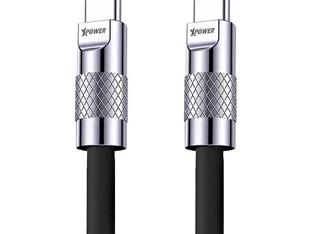 Xpower Zinc Alloy 60W Type-C to Type-C Sync & Charging Cable