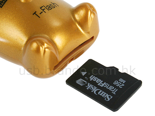 USB Golden Piggy T-Flash / Micro SD Card Reader