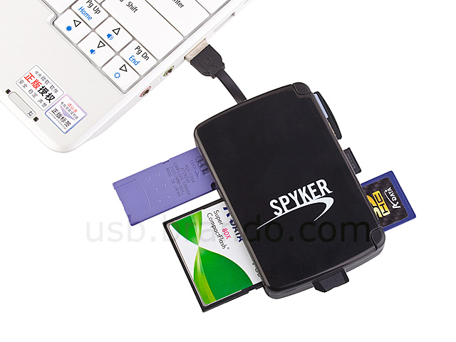 USB Multi-Card Reader with Memory Card Storage Box