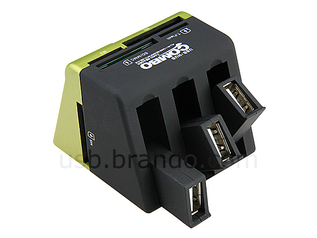 USB Trapezium Card Reader Combo