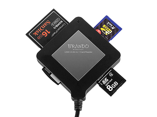 Brando Workshop USB 3.0 All-in-One SuperSpeed Card Reader