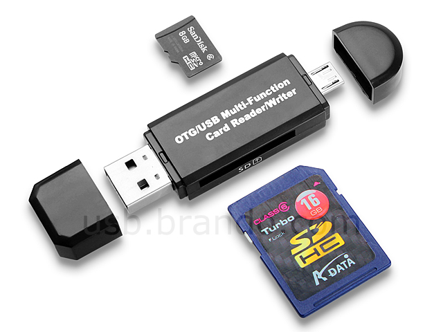 microUSB 2-in-1 OTG SD/micro SD Card Reader