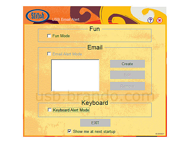 Disney Stitch USB Email Alert