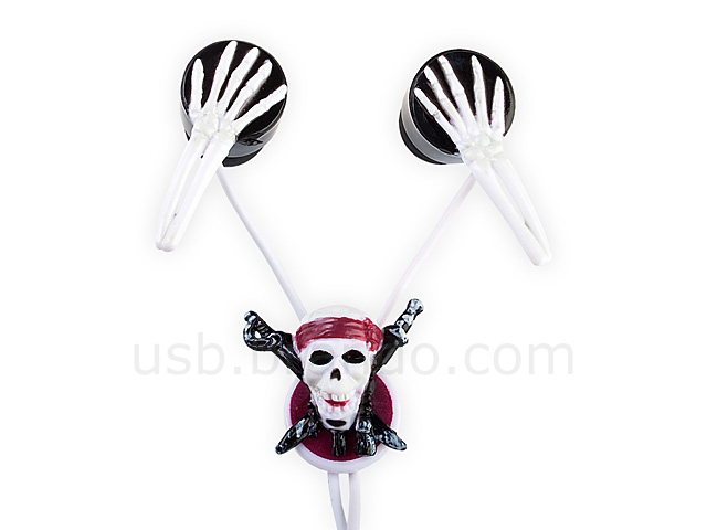 Disney Pirates of The Caribbean Earphone - Skeleton