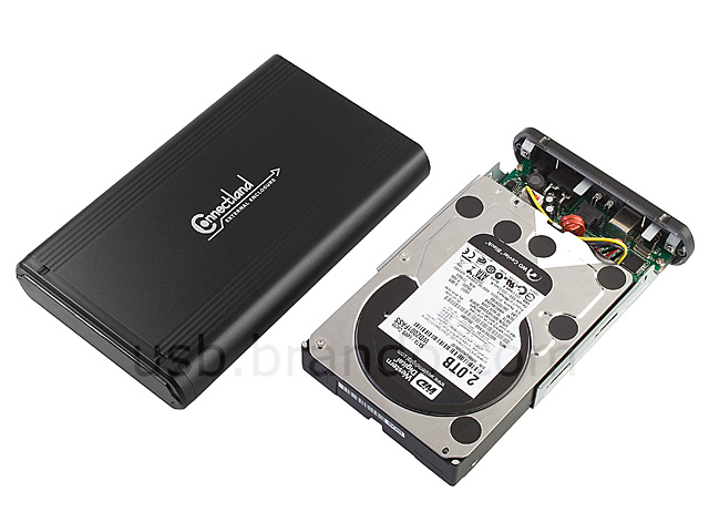 Connectland USB 3.0 3.5" SATA HDD Enclosure with One Touch Backup