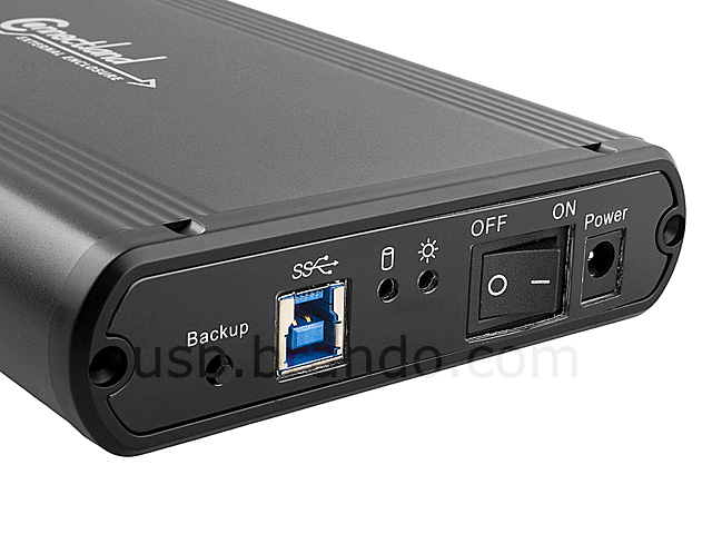 Connectland USB 3.0 3.5" SATA HDD Enclosure with One Touch Backup