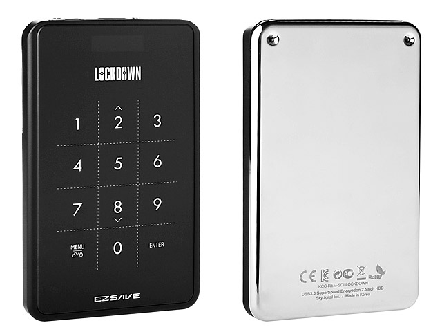 EZSAVE Lockdown USB 3.0 2.5" HDD Enclosure