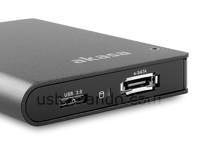 Akasa Lokstor X21 USB 3.0 Aluminum 2.5" SATA SSD/HDD Enclosure (USB 3.0 + eSATA)