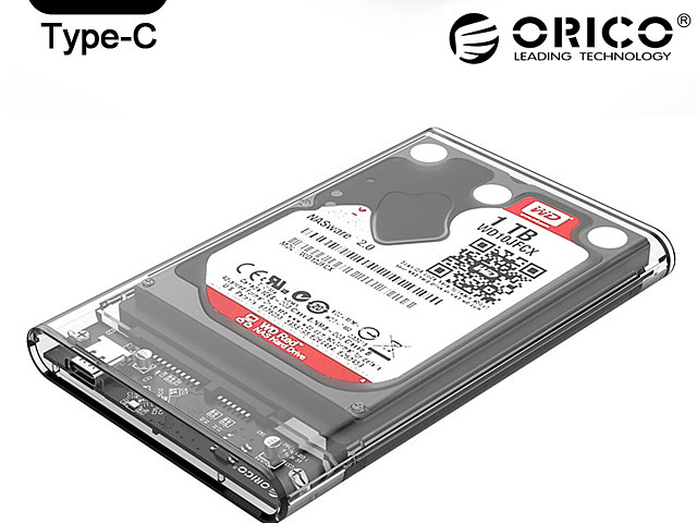 ORICO 2139C3 2.5" Transparent Type-C SATA HDD Enclosure