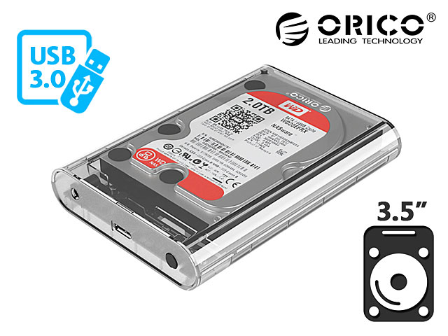 ORICO 3139U3 3.5" Transparent USB 3.0 SATA HDD Enclosure