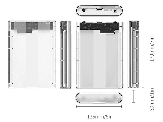 ORICO 3139U3 3.5" Transparent USB 3.0 SATA HDD Enclosure