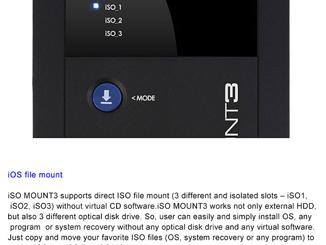 Skydigital iSO Mount3 Virtual Drive USB 3.0 2.5" SATA HDD Enclosure