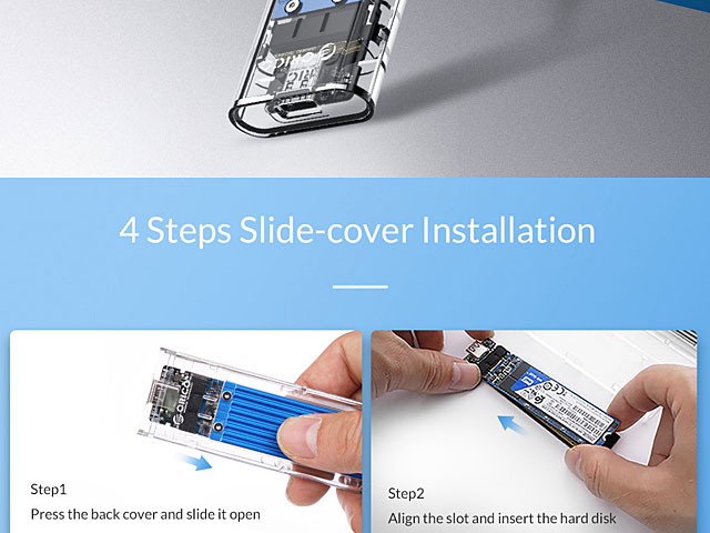 ORICO NVMe M.2 SSD Enclosure (10Gbps)