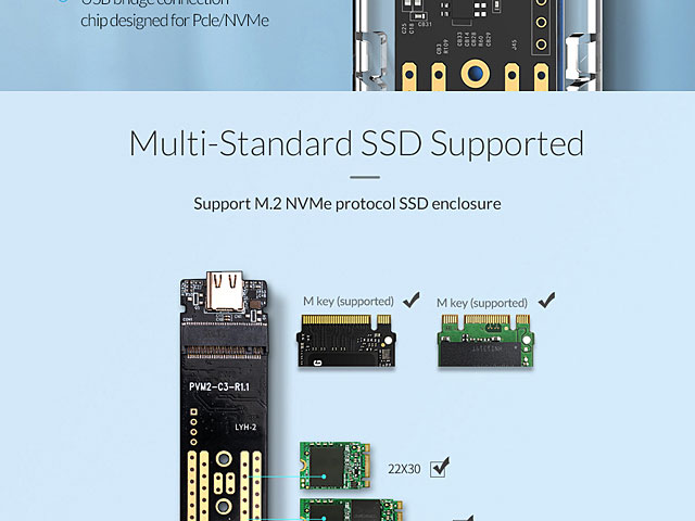 ORICO NVMe M.2 SSD Enclosure (10Gbps)