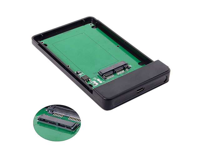 Type-C to micro SATA (7+9-pin) HDD Enclosure