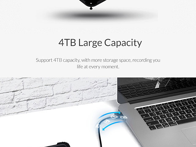 Triple Protection USB 3.0 2.5" SATA HDD Enclosure With Hook